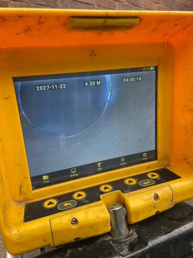 The CCTV monitor recording the condition of the line on Langdale Road, Padiham