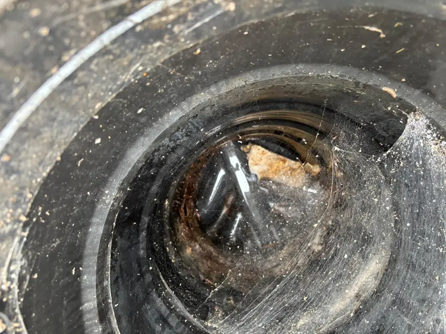 Looking down into the manhole on Royal Court, Burnley